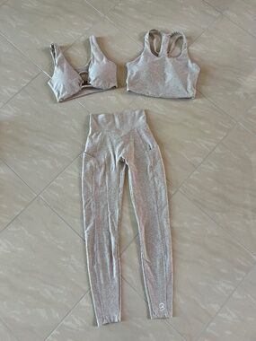 0033 Bombshell sportswear Dualmode/Tank Bra & Curves Leggings Nude Sand M/XS